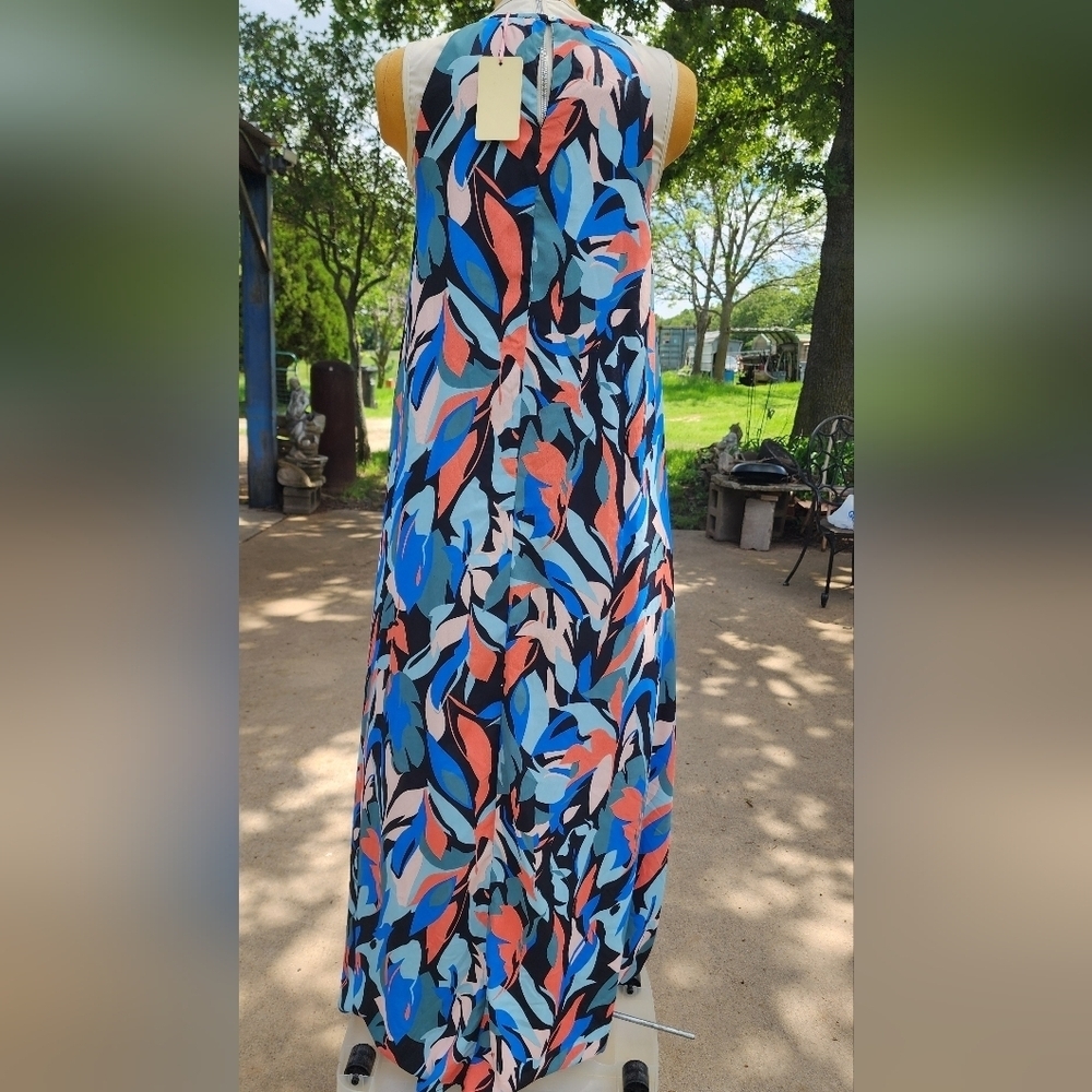 Multicolor Sleeveless Maxi Dress - Picture 2 of 4
